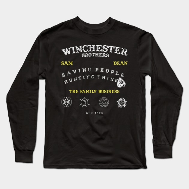 Winchester Brothers Ouija Board Long Sleeve T-Shirt by wnchstrbros